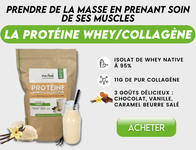 proteine whey collagene Pur Vitaé prise de masse muscles